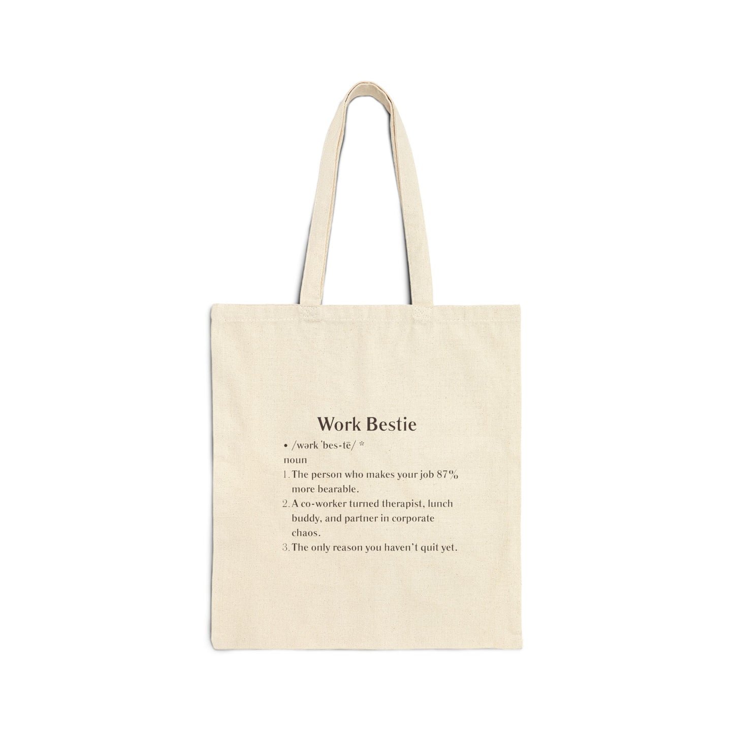 Work Bestie Canvas Tote Bag