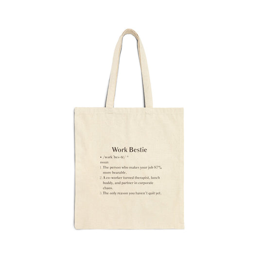 Work Bestie Canvas Tote Bag